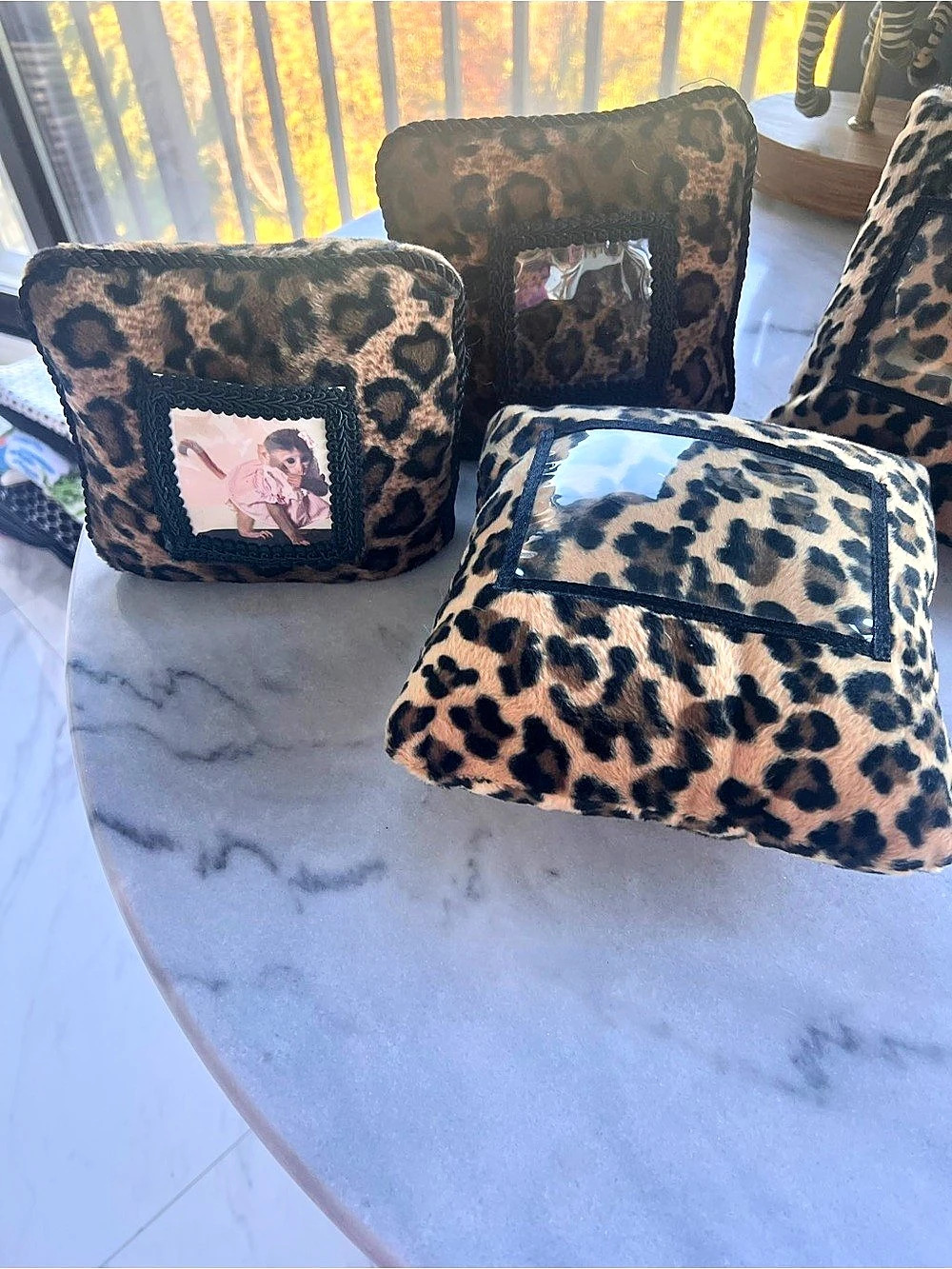 Leopard Print Pillow Frames